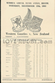 Western Counties v New Zealand 1963 rugby  Programmes